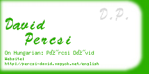 david percsi business card